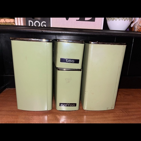 Vintage Lincoln Beautyware 4 Piece Canister Set Avocado Green Mid Century 1960s - Picture 9 of 10